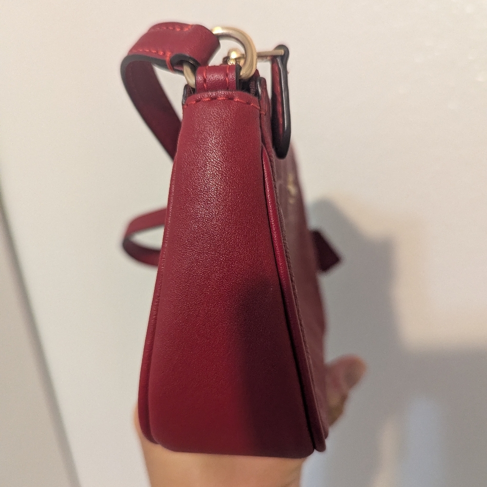 Coach Cherry Red Debossed Nolita EUC - Picture 5 of 13